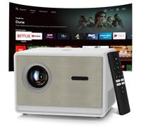 Proiettore con WiFi e Bluetooth|3 anni di protezione|600ANSI nativi 1080P/4K supportati|Proiettore a breve distanza per casa e esterni|App integrate