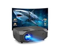 Proiettore con WiFi e Bluetooth, proiettore nativo 1080P per esterni portatile, zoom 50%-100%, display da 1.016 cm, proiettore 4K compatibile con HDMI/USB/PC/TV/PS5/DVD/Android/iOS (grigio scuro)