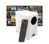Proiettore con wireless bidirezionale, mini proiettore con schermo per proiettore, 720P nativo, supporta la decodifica 4K video proiettore portatile, proiettore home movie compatibile con HDTV/USB