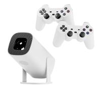 Proiettore console, P30 MAX 2 in 1 - Console retrò portatile con proiettore, proiettore di giochi retrò 4K HD, console retro, console portatile 36.000 giochi, HDMI, WiFi, APPS, 2 controller wireless