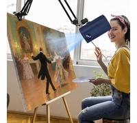 Proiettore da disegno portatile, lampada per proiettore artistico, proiettore Smart Sketcher per tracciamento, strumento di disegno con supporto per artisti, per tracciare su tela(White)