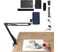 Proiettore da disegno portatile, lampada per proiettore artistico, proiettore Smart Sketcher per tracciamento, strumento di disegno con supporto per artisti, per tracciare su tela(Blue)