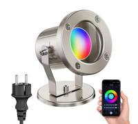 Proiettore da esterno MIBU per esterni in acciaio inox cromato opaco incl. Smart [EEK: F]
