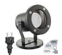 Proiettore da esterno MIBU per esterno in acciaio inox nero + lampada LED GU10 [EEK: F]