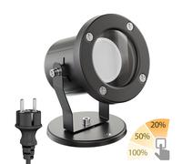 Proiettore da esterno MIBU per esterno in acciaio inox nero + lampada LED GU10 [EEK: F]