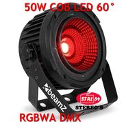 Beamz COB50 5in1 RGBWA Par light spot led 50w miscela colore Dimmer Strobe e DMX