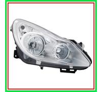 Proiettore Destro H1-H7 Elettrico Cromato-Con Motore Opel Corsa D-(Anno 2006-201
