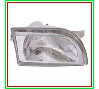 Proiettore Destro H4 Manuale-Vetro Policarbonato Ford Transit Mk Iv-(Anno 1991-1