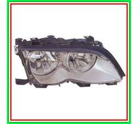 Proiettore Destro H7-H7 Elettrico Con Motore-Argento Bmw Serie 3-E46-(Anno 2001-