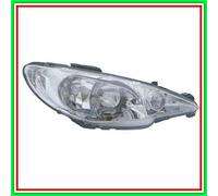Proiettore Destro H7-H7 Elettrico Senza Motore Peugeot 206-(Anno 1998-2009)