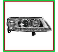 Faro proiettore anteriore destro per audi a6 2008 al 2010 xenon con drl led