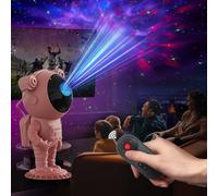 Proiettore di luce astronauta galassia per camera da letto, proiettore di luce spaziale per soffitto, proiettore di luce a stella per camera da letto con timer e telecomando, proiettore di stelle per