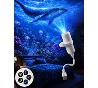 Proiettore di luce notturna HD Smart Dynamic 5D, plug and play, HD Star Galaxy 5 in 1, proiettore smart dinamico a soffitto HD, flessibile a 360°, regolabile, luce USB per illuminazione d'umore del