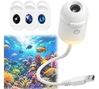 Proiettore di luce notturna HD Smart Dynamic 5D, plug and play, proiettore HD Star con 3/6/12/24, plug-and-play, regolabile a 360°, alimentazione USB, planetario cielo stellato (3 film)