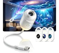 Proiettore di luce notturna HD Smart Dynamic 5D, Plug and Play, proiettore HD Star con 3/6/12/24 proiettori USB, 360° USB Galaxy & Moon proiettori luce per camera da letto tetto auto, con 3 pellicole