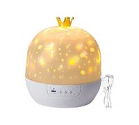 Proiettore di luce notturna per bambini, portatile e facile da usare, 20 x 10 x 10 cm, rotazione della luce d'atmosfera, lampada lenitiva con musica, per il rilassamento della buonanotte, per la