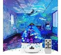 Proiettore di luce notturna per bambini - Proiettore di luce a stella per camera da letto, 7 modalità di illuminazione luci per neonati e ragazze, adolescenti adulti e bambini, con telecomando e 8