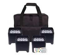Proiettore disc jockey MOBILEPAR Mini Hex 4 Pack Bundle Black