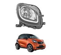 Proiettore DX Destro Adatto per SMART Fortwo (453) dal 2014 H4 MODELLO HIGH LINE