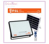 PROIETTORE FARETTO LED 100W 4000K CON PANNELLO SOLARE 15W CRESPUSCOLARE E TIMER