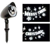 Proiettore Faretto Natale Merry Christmas luci led per addobbo natalizio IP44 [EEK: A]