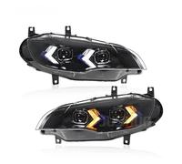 Proiettore Fari Anterior Per BMW E71 LED 2008-2014 Fari Anteriori X6 E71 DRL Indicatori Di Direzione Abbaglianti Angel Eye Proiettore Lente Fari Auto Montaggio(Original Halogen)