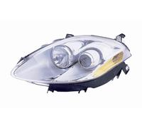 Proiettore Destro H4 Elettrico Cromato Per FIAT GRANDE PUNTO Dal 2005 Al 2009