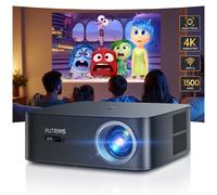 Proiettore FHD 1080P Proiettore WiFi Bluetooth Netflix ufficiale e messa a fuoco automatica AI 1500 ANSI 38000 lumen Messa a fuoco automatica Supporto 4K