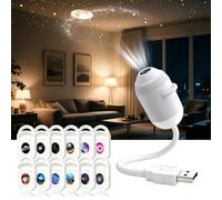 Proiettore galassia 2 in 1 con luce notturna, proiettore stelle soffitto