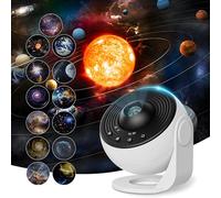 Proiettore galassia per camera da letto, proiettore planetario 13 in 1 con sistema solare e costellazione, luce notturna per soffitto, rotazione a 360°, con timer, manopola regolabile, decorazione per