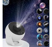 Proiettore galassia, planetario 12 in 1, realistico cielo stellato, luce notturna con sistema solare, costellazione luna, per bambini e adulti, camera da letto, soffitto, Home Theater, decorazione per