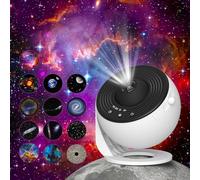 Proiettore Galassia Planetario 13 in 1, Luce Galattica con Rotazione 360° - Proiettore Spaziale con Effetto Nebulose e Stelle per Decorazione Soffitto Camera, Home Theater e Regali Festivi