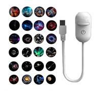 Proiettore Galaxy 2 in 1, luce notturna con 12 pellicole scorrevoli, luminosità regolabile a 360°, proiettore portatile USB per cielo stellato, mini lampada da parete a LED per auto e camera da letto