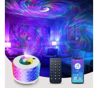 Proiettore Galaxy, 3 in 1 RGB Musica Aurora, luce notturna con altoparlante Bluetooth e rumore bianco, timer, per bambini, adulti, decorazioni per la casa (WHITE-NEW)