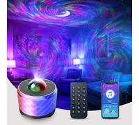 Proiettore Galaxy, 3 in 1 RGB Musica Aurora, luce notturna con altoparlante Bluetooth e rumore bianco, timer, per bambini, adulti, decorazioni per la casa (BLACK-NEW)