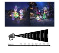 Proiettore Gobo Lampada da protto a LED Lampada for proiettore impermeabile IP65 Moo natalizio Luci Sta Atmosfera Tempesta di neve Illuminaze natalizia for esterni