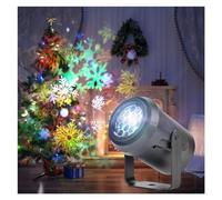 Proiettore Gobo Luce del fiocco di neve di Natale Impermeabile 360 Girevole Luce del proiettore for nevicate for la decorazione della festa di Capodanno Camera da letto della casa