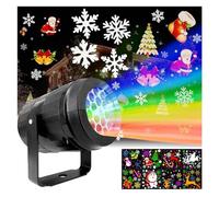 Proiettore Gobo Luci del proiettore natalizie Lampada da proiezione a LED for vacanze all'aperto Decorazioni natalizie impermeabili Fiocco di neve Luce Snow Party Garden
