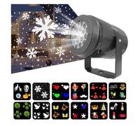 Proiettore Gobo Luci for feste di Natale Proiettore for fiocchi di neve Led Sta Light Rotante Moo natalizio Illuminazione for vacanze all'aperto Decorazioni da giardino