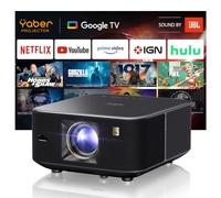 Proiettore 【Google TV/Altoparlante JBL/Auto Focus/Keystone】, Yaber K3 Proiettore WiFi6 Bluetooth 5.2, Videoproiettore 1080P Nativo Full HD con Netflix 7000+ Apps