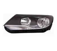Faro Fanale Anteriore per Volkswagen Tiguan 2011-2015 Parabola Nera Sinistro