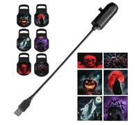 Proiettore Halloween Esterno,Notturna Rotante A 360 Gradi Per Uso Interno Ed Esterno Con Effetto Paesaggio | Lampada per Illuminazione Notturna Camera Soffitto Teatro Giardino Parete Decorazioni