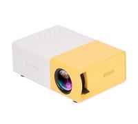 Proiettore HD, Mini Proiettore Mobile Giallo Stesso Schermo Supporto per Imaging Riflettente Diffuso 23 Lingue Mini Sorgente Luminosa a LED Compatta per Camera da Letto Interna