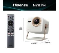 Hisense Laser proiettore M2SE Pro, proietta da 65 a 200 pollici, Risoluzione 4K, Zoom Ottico, 1100 ANSI lumen,Dolby Vision, HDR10+, Smart TV VIDAA U7.6, 20W audio integrato