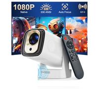 Proiettore HY310 Android 11 4K Nativo 1080P Autofocus Nativo 330ANSI Dual Wi-Fi BT5.4 Air Mouse Vocale Casa Esterno Film