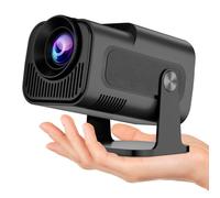 Proiettore intelligente 4K 1080P con app integrate, WiFi Bluetooth, Keystone automatico, tiro corto e regolabile 270 - HY320 HY300 mini pellicola portatile per esterni (nero)