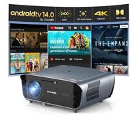 Proiettore intelligente 4K con app certificate, Google TV, WIFI6 e Bluetooth, 2400ANSI Lumen Ultra HD Daytime Projector, ToF Auto Focus, DB Audio, HDR10, NFC, HDMI ARC, rapporto di proiezione 1,26 per