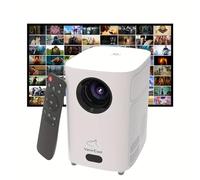 Proiettore intelligente audio HIFI con WiFi6 e Wireless5.3, messa a fuoco elettrica e keystone automatico nativo 720P, supporto decodifica 4K, proiettori cinematografici ad alta luminosità