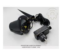 Proiettore laser da esterno colore verde e rosso con staffa con picchetto