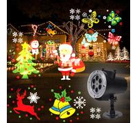 Proiettore Laser LED RGB Natale per Esterno Giochi di Luce Vari Disegni Natalizi [EEK: A+++]